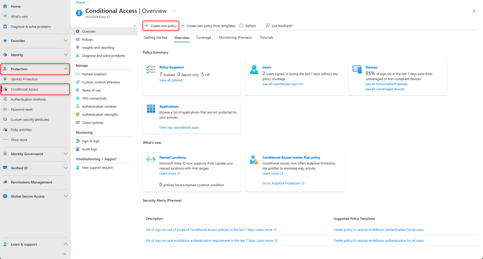 Conditional Access: Policy name and users